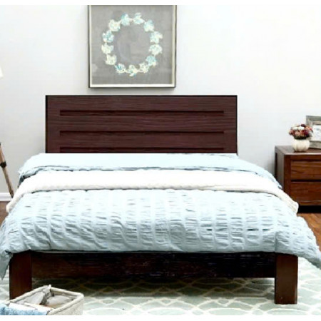Oak 09 - 1m4 x 2m : Giường Ngủ Gỗ Sồi Panel - Nâu Walnut